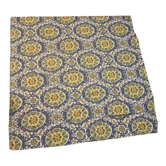 Pottery Barn Caesarea Medallion cotton duvet cover blue green white Queen/ Full - Picture 14 of 14